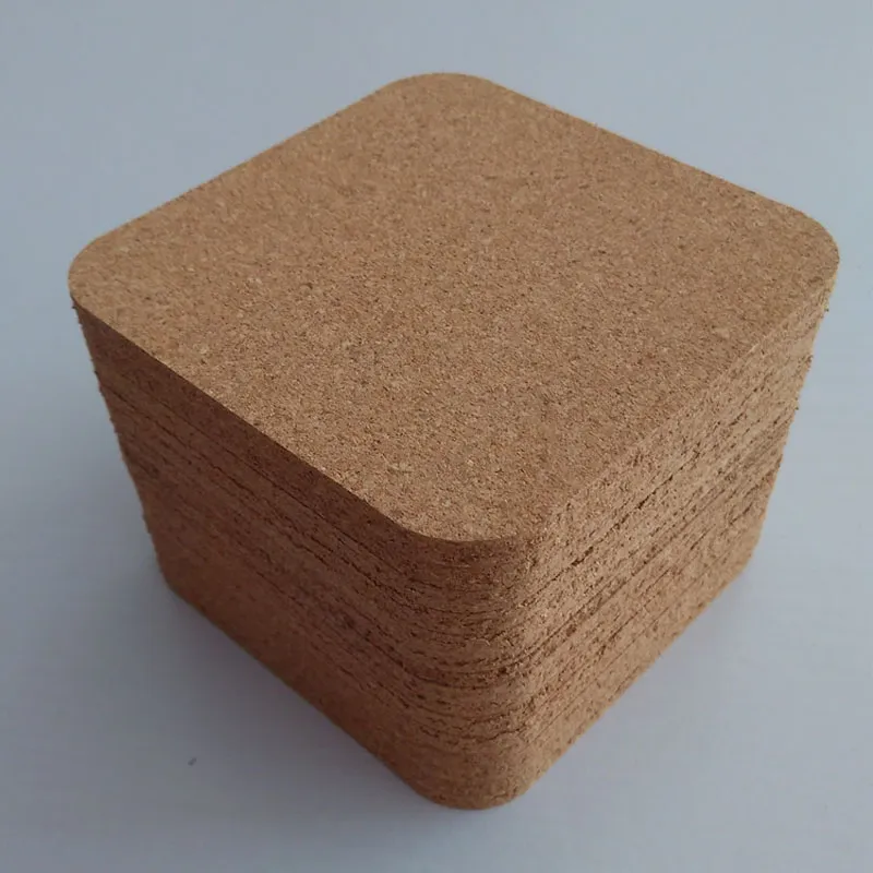 Natural Square Wood Coffee Cup Mat Heat Resistant Cork Coaster Mat Tea Drink Wine Pad Table Decoration ZA6095