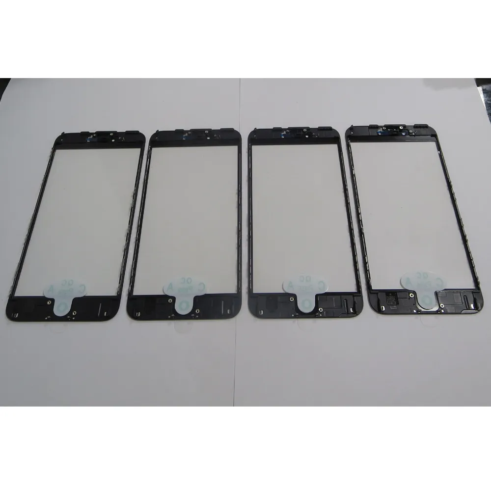 Original para iphone 6 s 6 s além de vidro rachado assembléia cold press LCD frente vidro + quadro moldura + filme oca