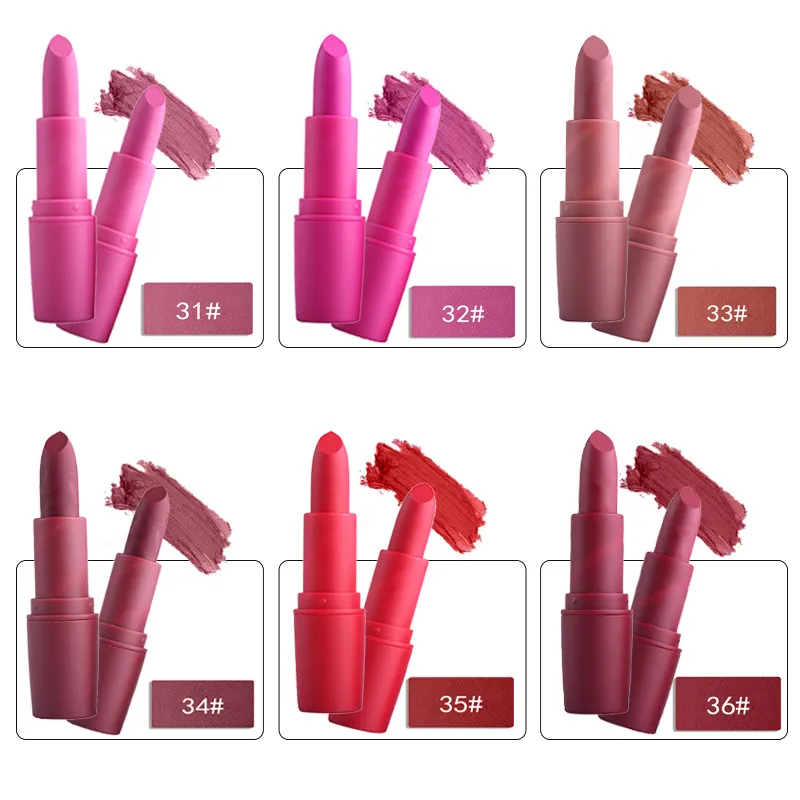 (en stock) chaud MISS ROSE rouge à lèvres mat rouge à lèvres couleur maquillage l'original unique commerce extérieur en gros