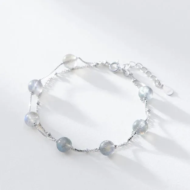 Sterling zilveren armband, natuurlijke Moonstone Double Personality Silverware Bracelet The New Hot Sell Fashion