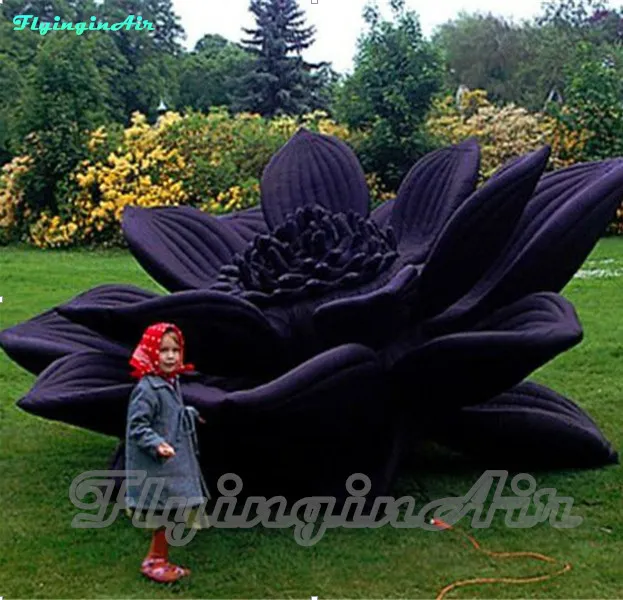 4 m / 5m gigantische decoratieve opblaasbare bloem outdoor lotusbloem voor evenement decoratie