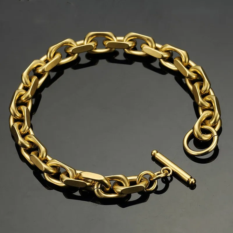 Nya mäns coola armband cool mode hip hop silver guld svart färg högkvalitet herr smycken armband armband