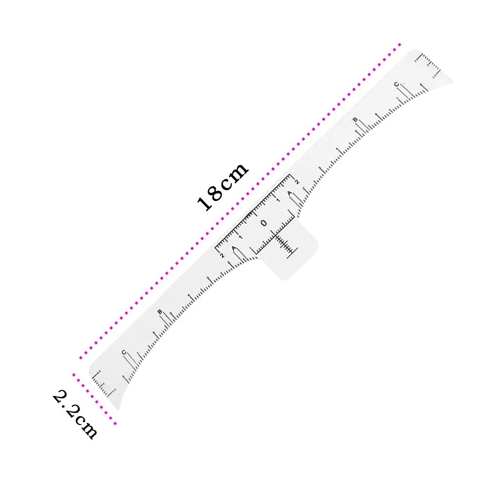 10 PÇS Régua Descartável Para Sobrancelhas Adesivo Semi Permanente Maquiagem Ferramenta Medidora De Sobrancelhas Régua Guia Para Sobrancelhas Microblading
