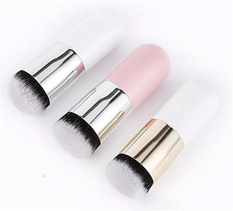 Mode-make-upborstels Chubby Pier Foundation Brush Flat Cream-borstel Professionele cosmetische Make-Portable BB Flat Cream