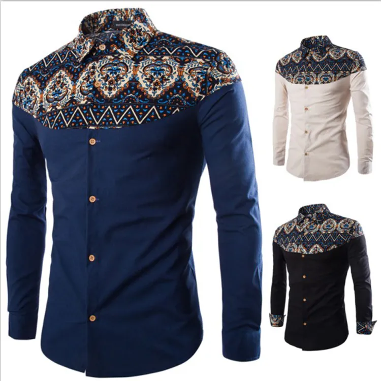 Fashion mens designer Ethnic style Print t shirts 2018 WORLD CUP Long Sleeve 100% Cotton polo shirt men teel hip 3g Designer mens t shirts