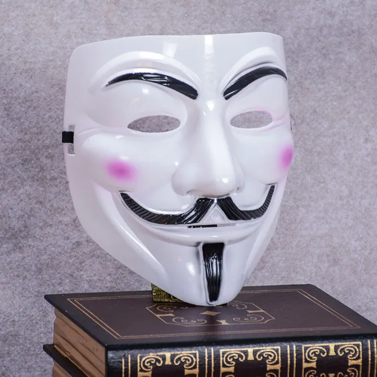 V for Vendetta Mask Anonymous Guy Fawkes Fancy Cool Costume Cosplay Mask for Parties Carnivals One size fits most teens to adults2748809