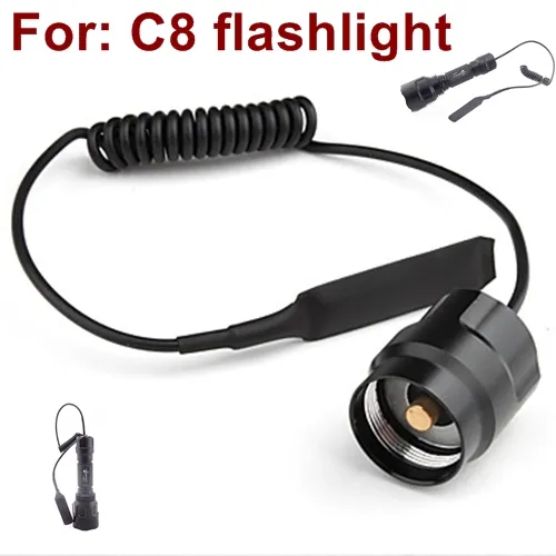 C8 Remote Wired Pressure Switch For LED Flashlight Tactical Flashlight