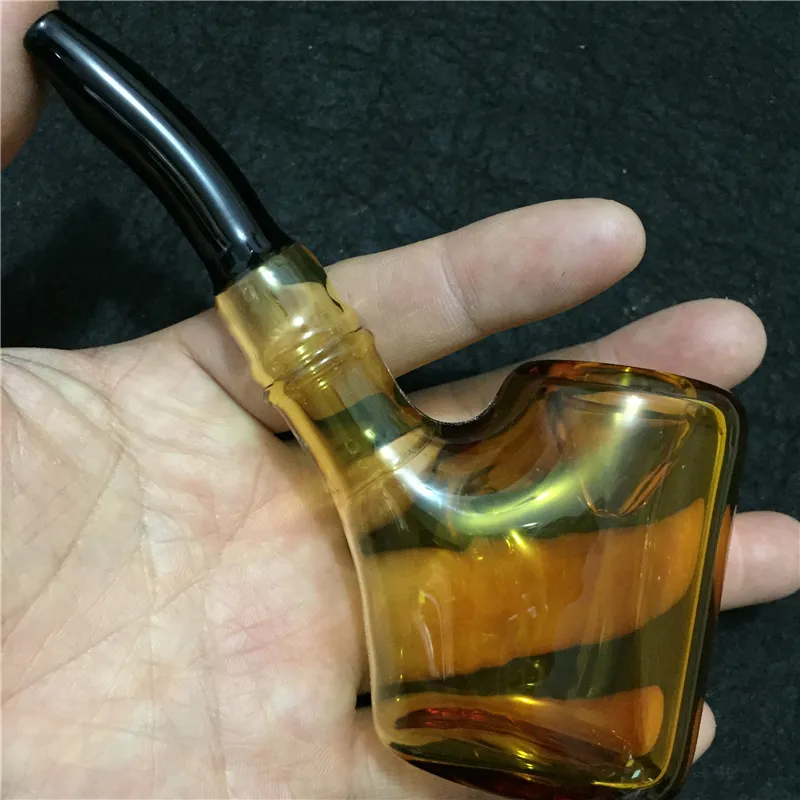 Pipa da fumo in vetro dal design classico più recente Bubbler a testa di martello Tubi da fumo tabacco sigarette a base di erbe secche Sigaro