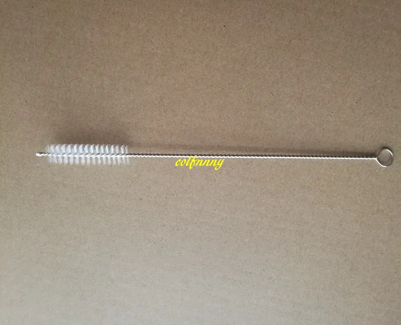 Fast Shipping 230*50*12mm Straw Cleaning Brush Stainless Steel Wash Drinking Pipe Straw Brushes Cleaner C52901