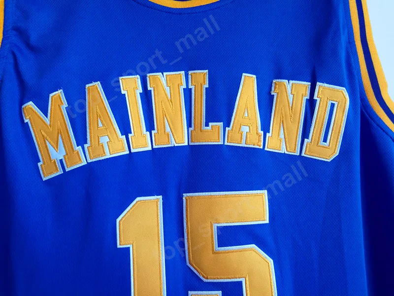North Carolina Tar Heels Vince Carter Jersey 15 Men College High School Florida Daytona Beach Mainland Carter Basketball Jerseys Blue Black