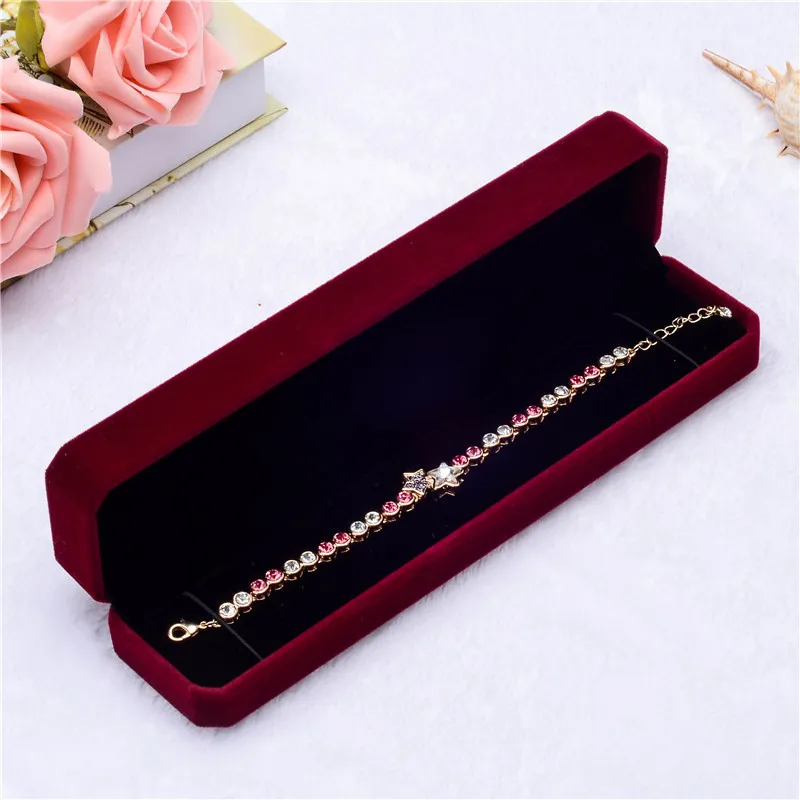 Jewelry Box Premium Velvet Red Ring and Earing,Pendant Necklace,Bracelet Display Box Storage Organizer Box Case Gift