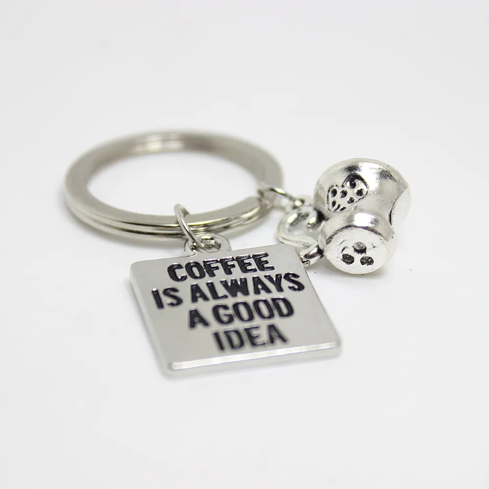 Yamily lot kaffe är alltid en bra idé Key Chain Cup Charm Pendant Key Ring Key Chain for Men Women Fashion Jewelry Gift5944644