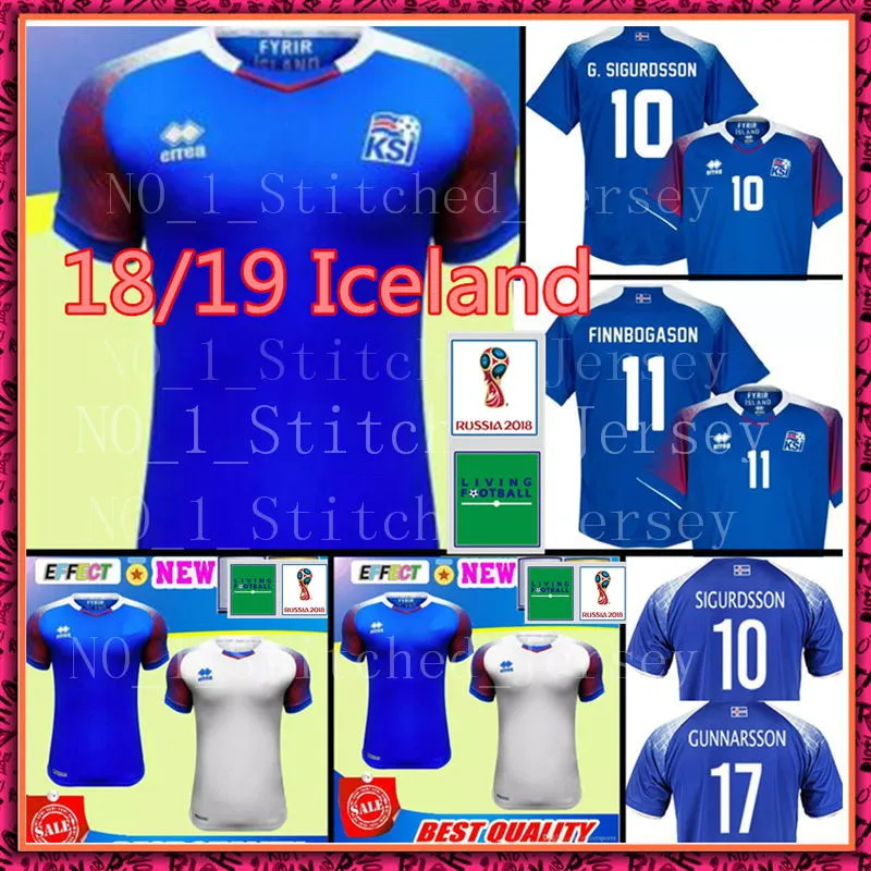 Iceland 2018 World Cup Jerseys Home Away SIGURDSSON SIGTHORSSON Top