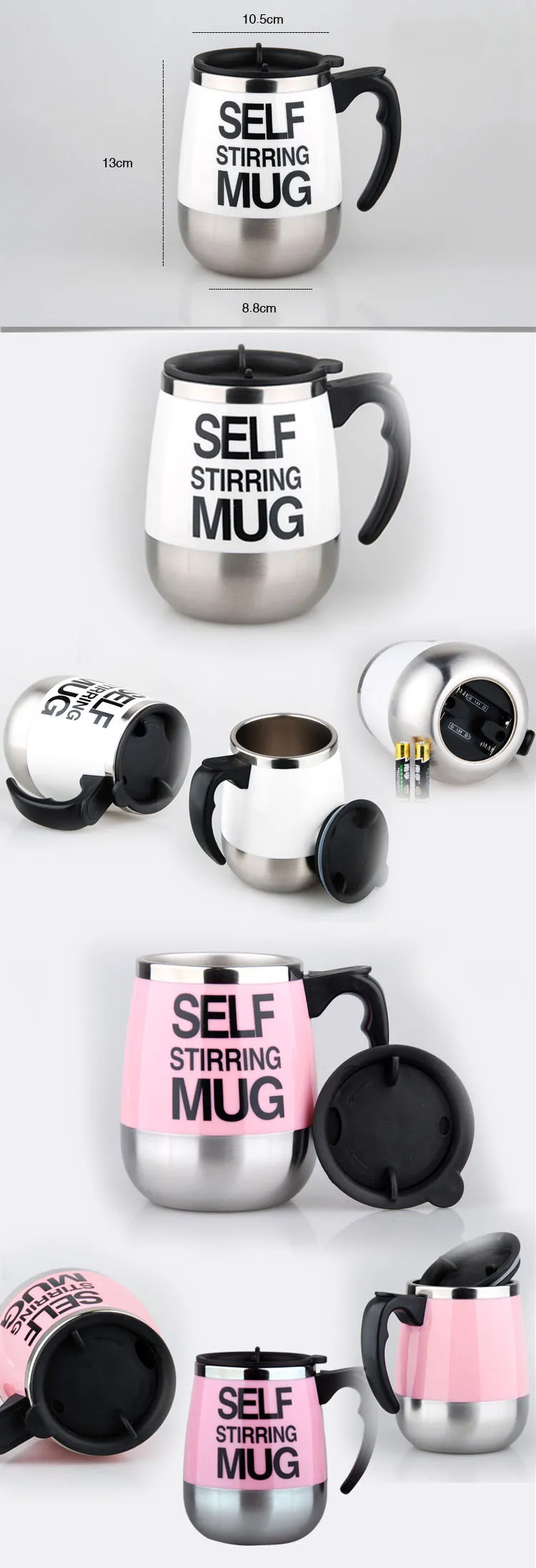 Self Stirring Coffee Cup Mugs Electric Coffee Automatic Electric Travel Mug Coffee Mixing Drinking Thermos Cup mixer WX-C41