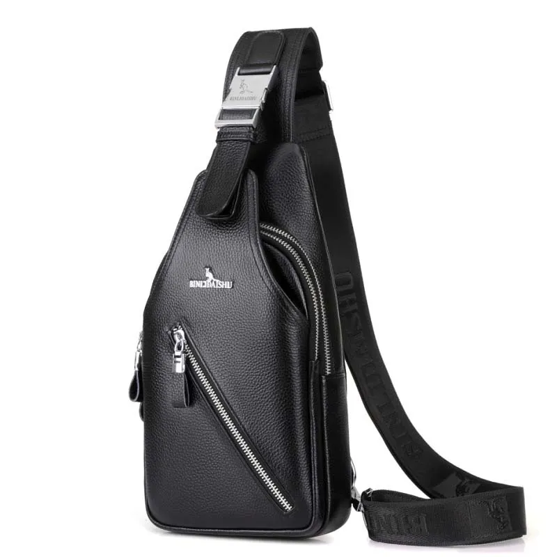 Designer Leather Messenger Bag for Men - High-Quality