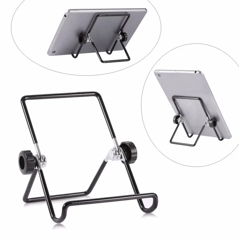 Freeshipping Multi-Angle verstelbare draagbare opvouwbare metalen antislip standhouder voor iPad-tablet