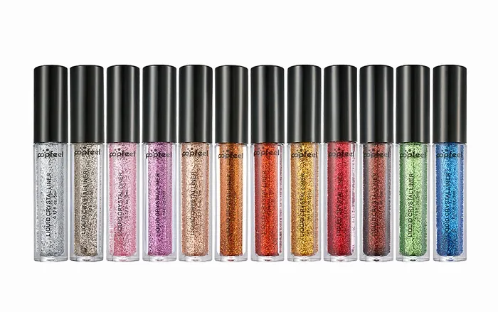 PopFeel Glitter Oogschaduw Poeder Vloeibare Crystal Liner Oogschaduw Stick Diamond Shimmer Powder 12 Kleuren