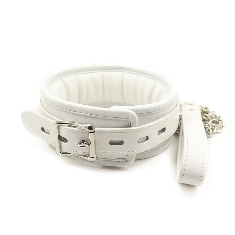 BDSM PU Leather Dog Collar Slave Bondage Belt Lockable Fetish Erotic Sex Products Adult Toys For Women And Men - HS04