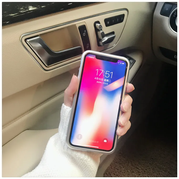 Magnet Absorption Aluminium Alloy Metal Ram Magneto Telefon Fodral för iPhone XS Max XR X 7 8 Plus Anti-Scratch Tempered Glass Back Cover