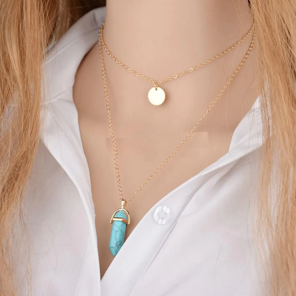 Necklace Jewelry Cheap Healing Crystals Charm Amethyst Rose Quartz