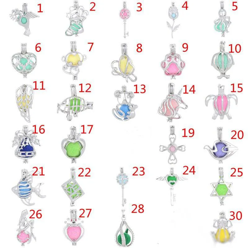 Pendentif cage en perles plaqué argent - Ajoutez vos propres perles, pierres de lave, huiles essentielles de parfum Diffuseur de parfum Charms Médaillon Pendentif aromathérapie