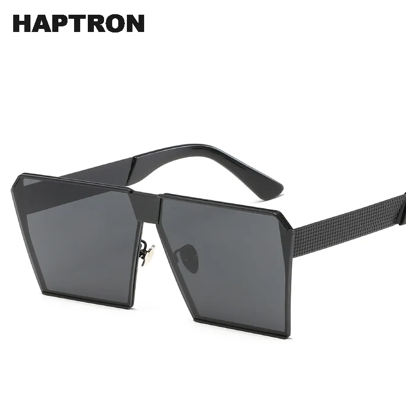 Haptron 브랜드 남성용 선글라스 패션 스퀘어 큰 프레임 태양 안경 다채로운 hipster 선글라스 슈퍼 큰 sunglases