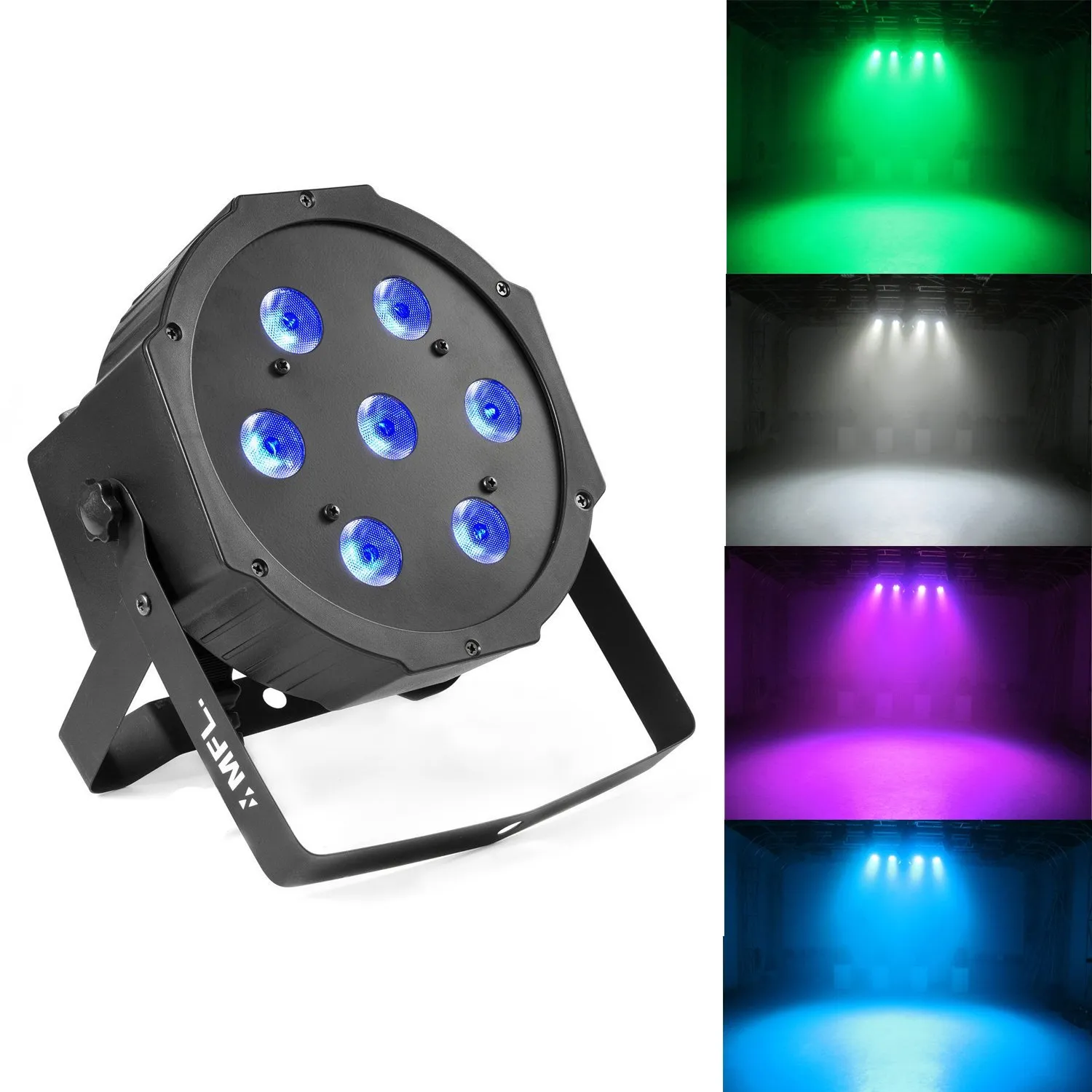 7x10W RGBW Stage DJ Lighting LED DMX PAR CAN Может светотехнические огни DJ DISHO DISHO Светильники Света Света Света для вечеринок Свадебная церковь