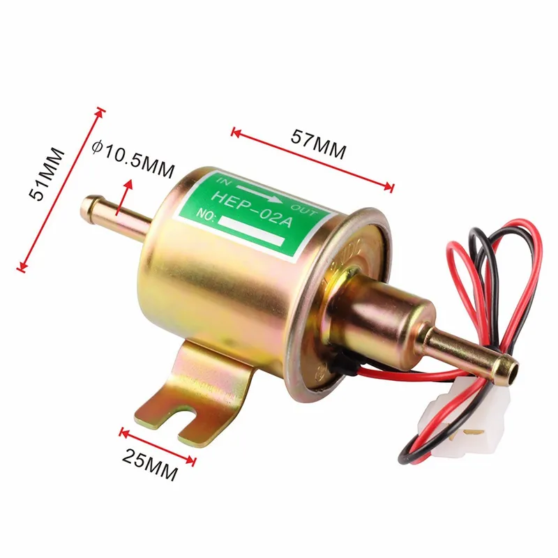 Nouveau 12V Pompe À Carburant Électrique Basse Pression Boulon Fil De  Fixation Diesel Essence HEP 02A Pour Voiture Carburateur Moto ATV Du 8,5 €