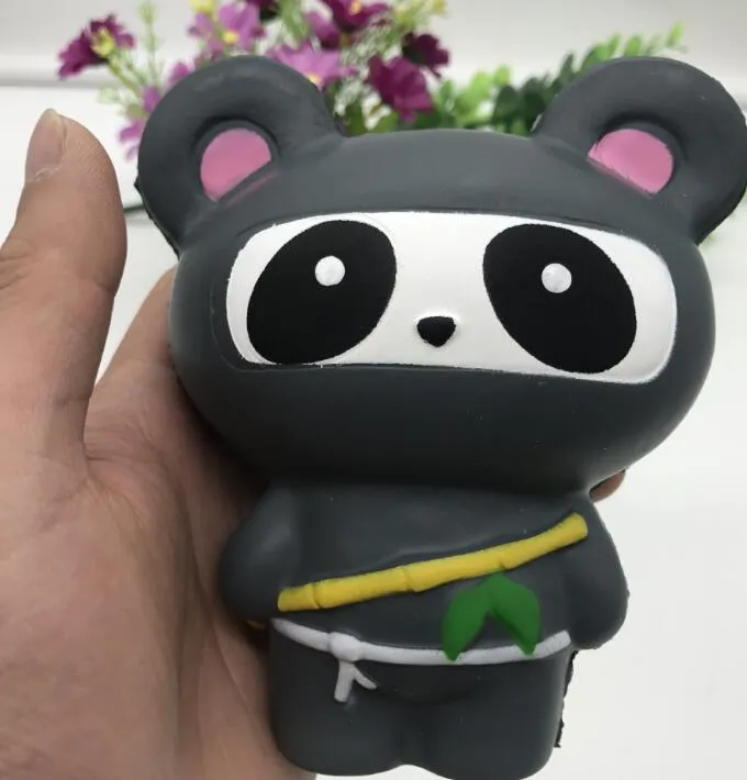 Kawaii Ninja Squishy Panda Slow Rising Super Soft Jumbo Squeeze Phone Charms Stress Reliever Kinder Geschenk Dekompressionsspielzeug