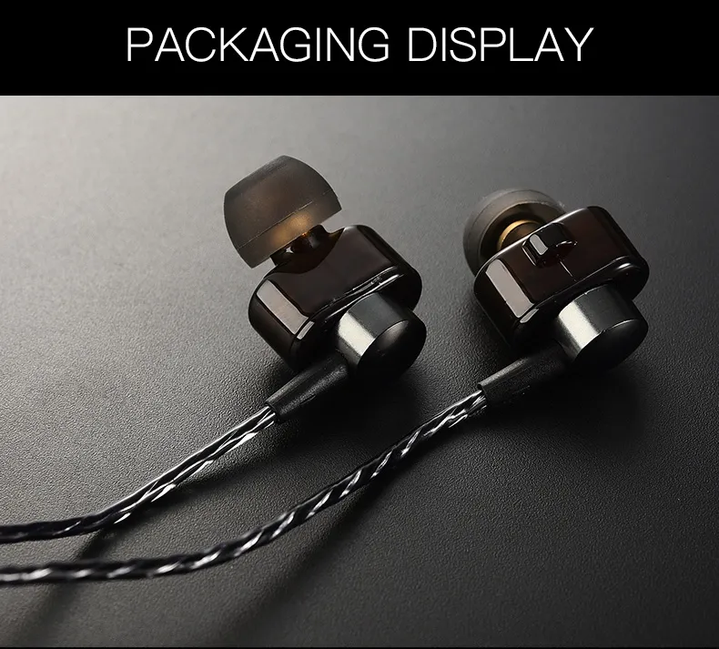 Earphone fone de ouvido QKZ DM8 auriculares audifonos Mini Original hybrid dual dynamic driver in ear earphones