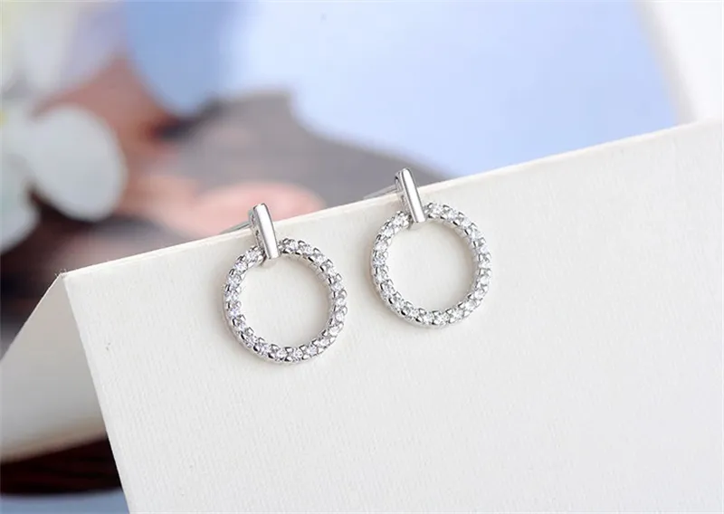 Yhamni Original 100 Solid 925 Silver 5A CZ Zircon Stud Earring for Women Fashion Party Earring Wedding Jewelry Gift ED50633085444922042