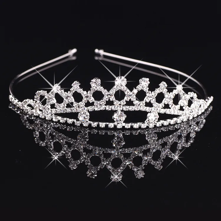 Meisjes kronen met steentjes bruiloft sieraden bruidsheadpieces verjaardagsfeestje prestaties pageant crystal tiaras bruiloft accessoires # BW-T046