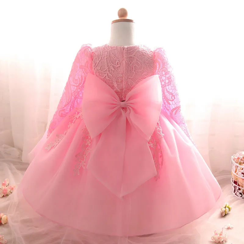 Robes de demoiselle d'honneur enfants bébé filles vêtements robe de première communion robe de baptême enfant en bas âge filles dentelle princesse mariage robe de fête d'anniversaire