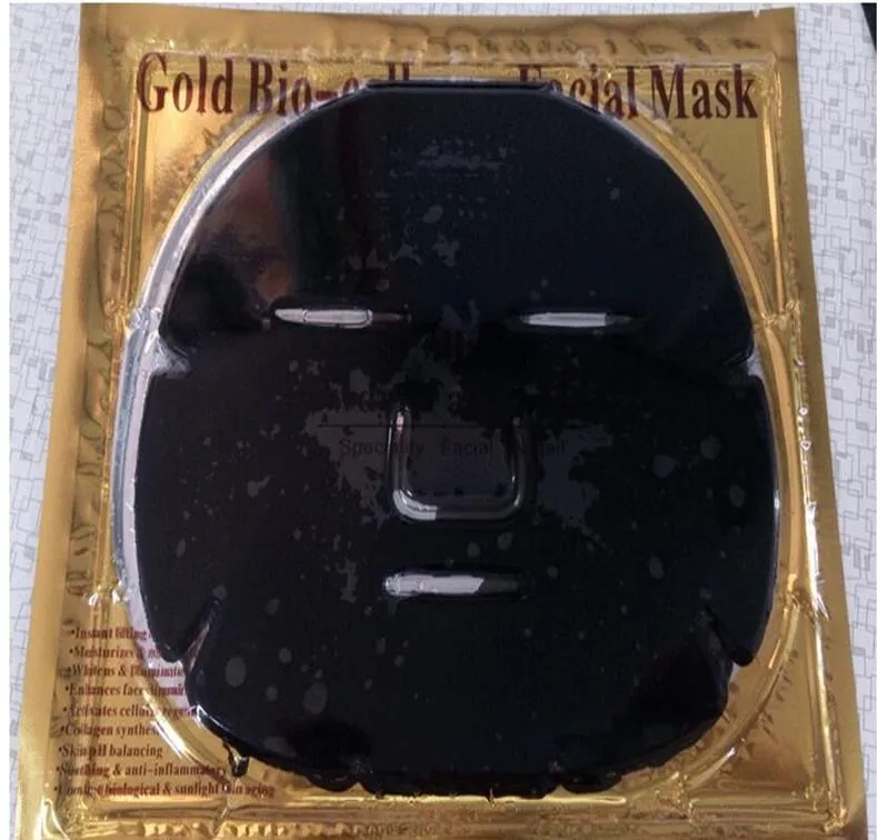 Facial Mask Gold Bio - Collagen mud Face sheet Masks Golden Crystal Powder Moisturizing Anti aging Whitening Skin Care Smoother beauty DHL
