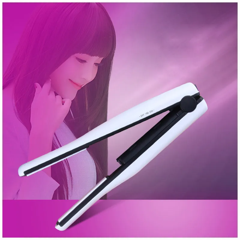 cordless USB rechargeable mini hair straightener travel flat iron DIY ladies styler styling tool hair care