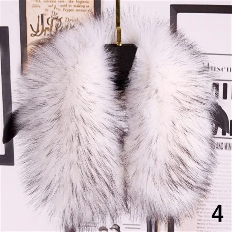 Moda Unisex Faux Fur Collar Scarf Szal Neck Mężczyźni Kobiety Wrap Steole Scarves Faux Fur Winter Collar OUC2156