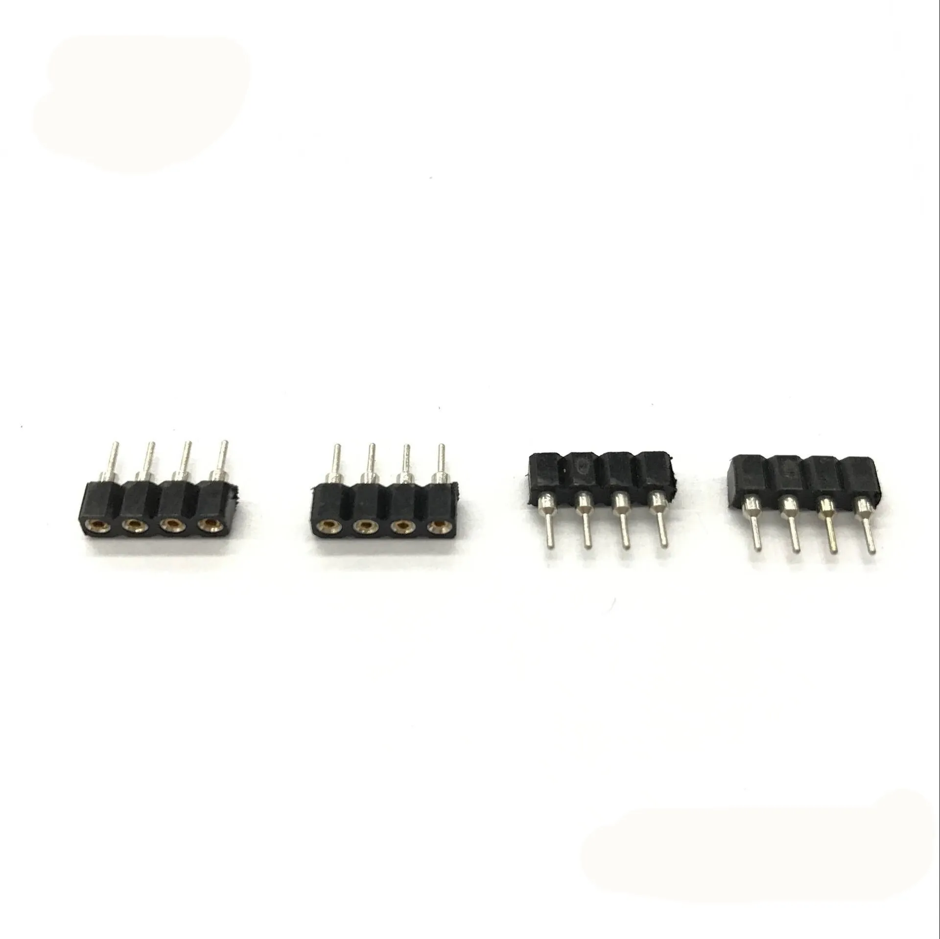///4pin RGB Connector LED 4 Pin Needle ذكر من نوع الإناث المزدوج 4pins DIY Connect for 5050 RGB LEDS