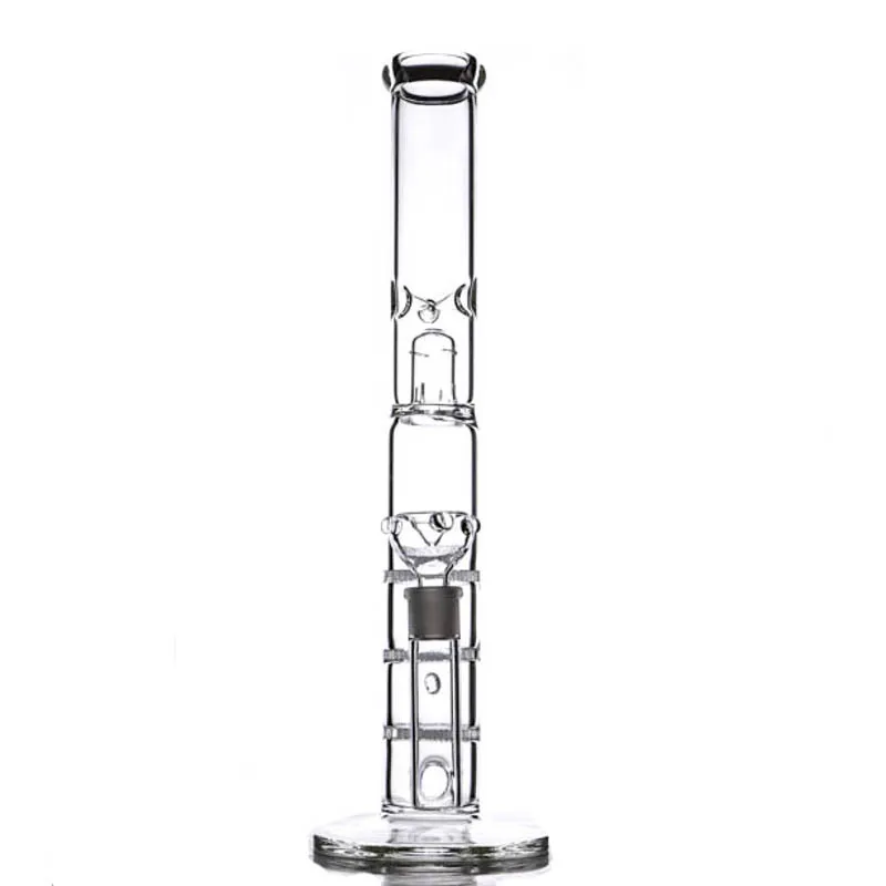 Hookahs percolator bongs triple honeycombs water pipes dab rig glass oil rigs with splash guard 16"