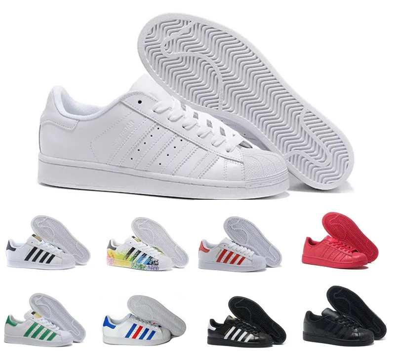 Classic Superstar White Hologram Iridescent Junior Superstars 80s Pride Sneakers for Women and Men Fashion Outdoor Walking Shoes Sizes 36 45