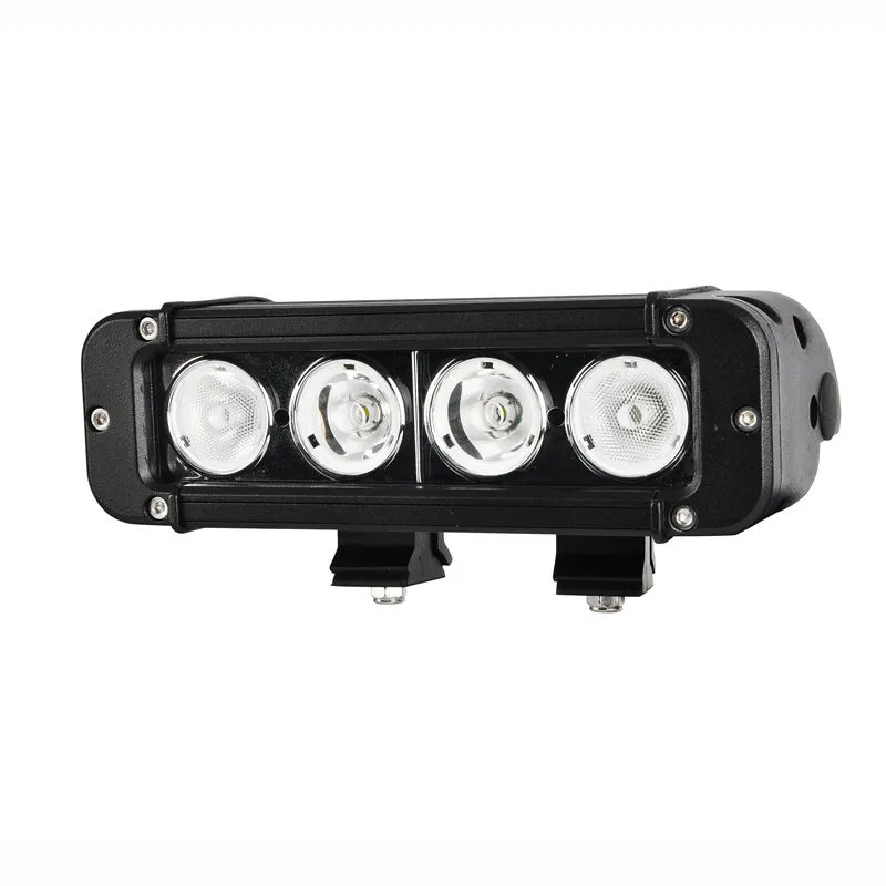 8 인치 40W 단일 행 LED 막대 4x4 명소 홍수 10W 크리 어 UTV LED 라이트 바 UAZ ATV 오프로드 4WD 자동차 안개 차량 조명 바