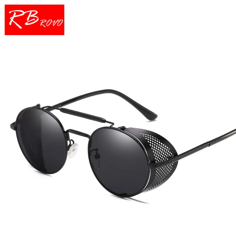RBROVO 2018 Punk Vintage Sunglasses Women/Men Classic Metal Sun Glasses UV400 Shopping Travel Party Lunette Soleil Homme HD