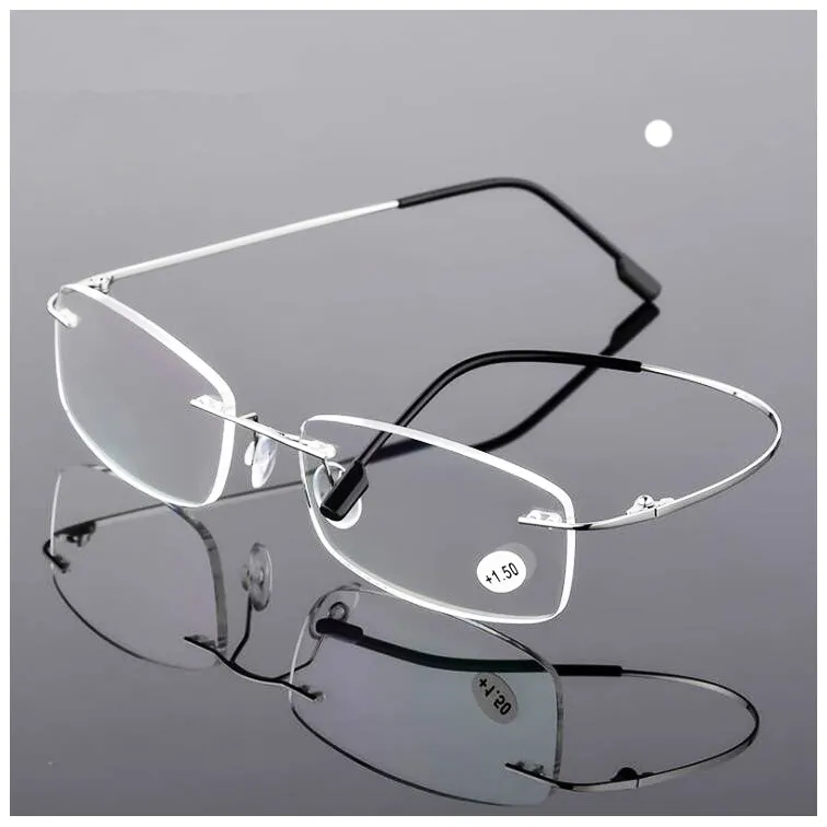 Новая мода ультра легкая гибкая память очки для чтения титана для мужчин женщин магнитные пресбиопические очки