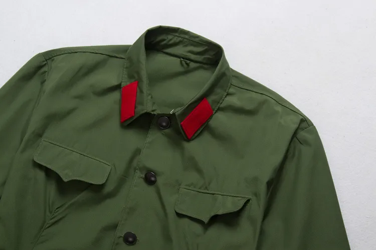 Kuzey Koreli Asker Üniforması Kırmızı muhafızlar yeşil performans kostüm sahne filmi televizyon Sekiz Rota Ordu Kıyafeti Vietnam Military281I