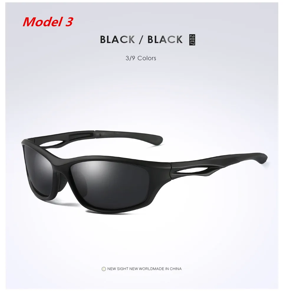 HEOLS POLARISERA Sportsolglasögon UV 400 för män Kvinnor Baseball Running Cycling Fishing Golf Hållbar ram2097999