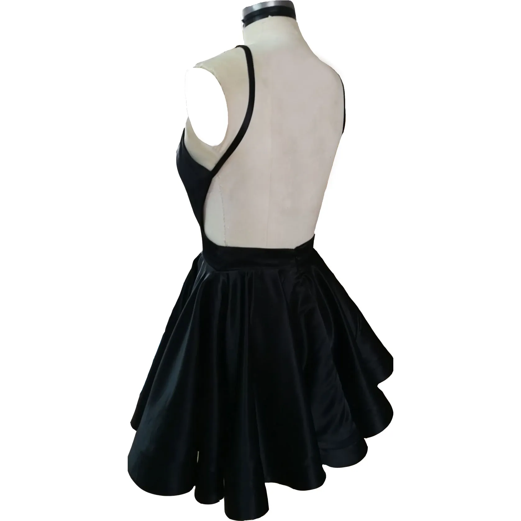 VENDA VENDO DE PROM MECOMENTO DE PROM BELE BLET Black Backless Vestidos curtos para mulheres vestidos de festa abaixo de 1003196462