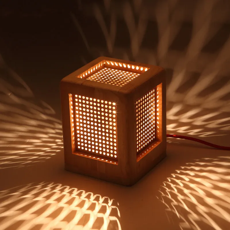 Wooden lamp box discount