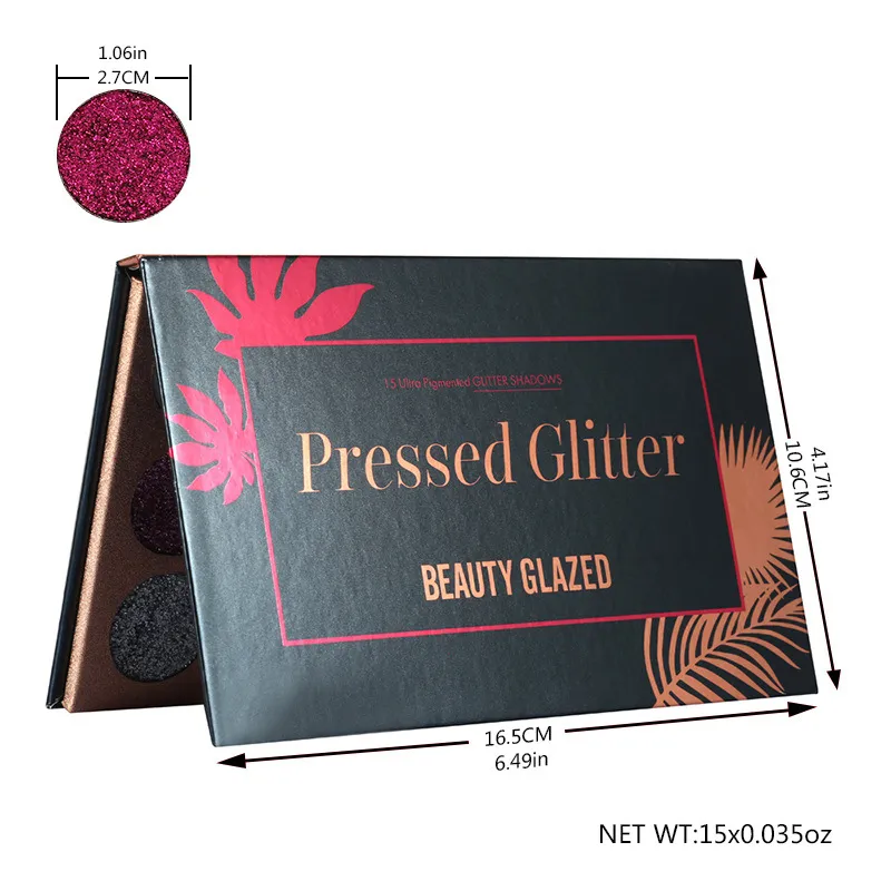 جودة في مراكز ظلال العيون Glazed Glazed Glazed 15 ألوان ألوان ظلال الظلال مكياج Ultra Shimmer Face Cosmetics MA5372304