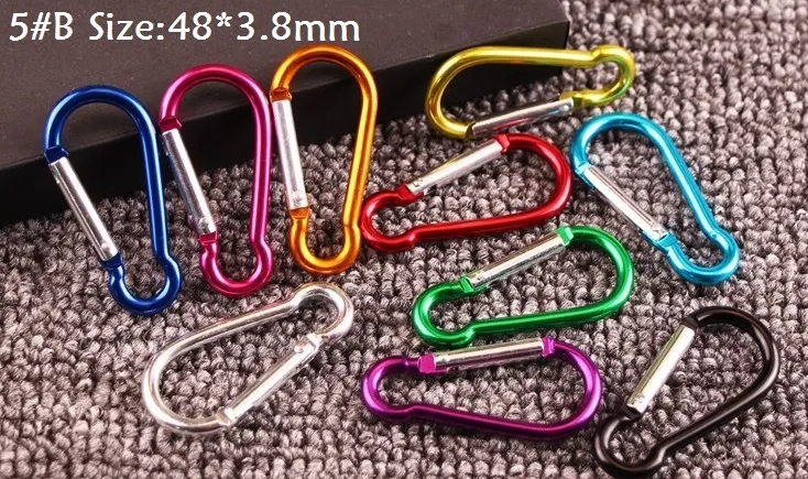 # 4 # 5 Karabinek Snap Hak Wieszak Brelok Piesze Wycieczki Camping Kolorowe Aluminium Spring Carabiner Ring