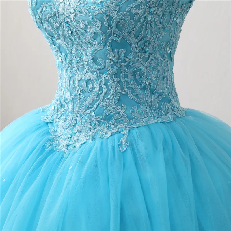 2018 NY Sweetheart Ball Gown Quinceanera Dresses Pärled Prom Sweet 16 Dress Plus Size Pet Vestido de 15 Ano Q697089460