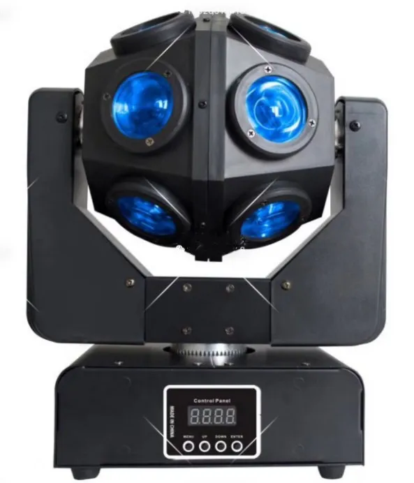 RGBW 12x10W oändlig LED-stråle rörlig huvudljus DMX512 obegränsad rotationsstråle Stage Lights KTV Disco DJ Bröllopsfestlampor LLFA